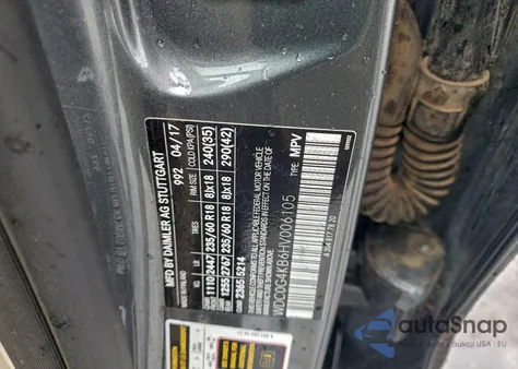 2017 Mercedes-Benz Glc 300 4Matic из США, поврежденный, VIN WDC0G4KB6HV006105